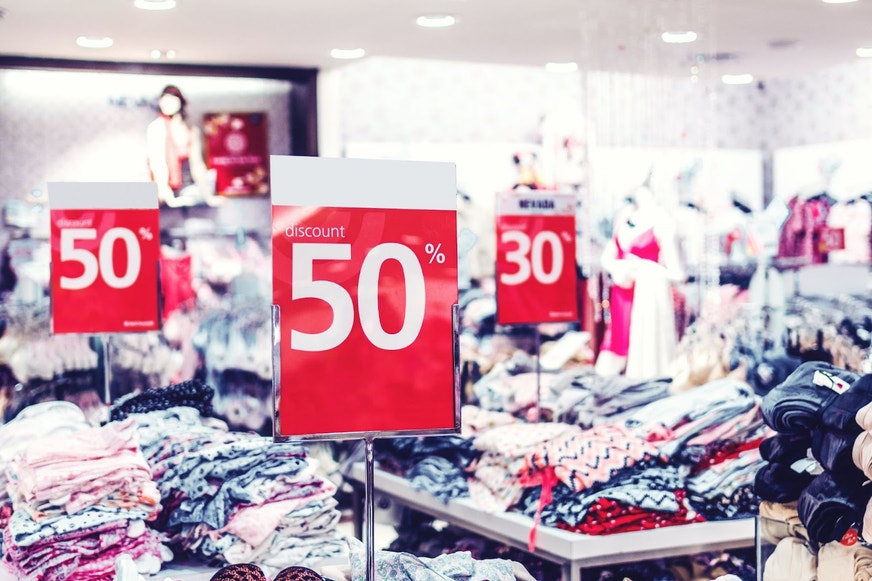 Discounted items at a store