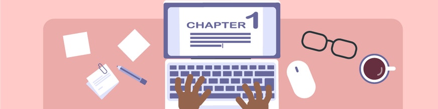 hands typing on laptop