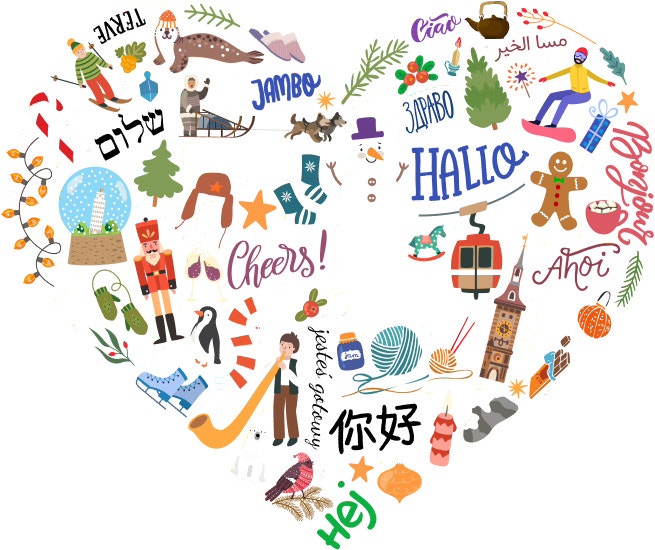 A heart designed with 