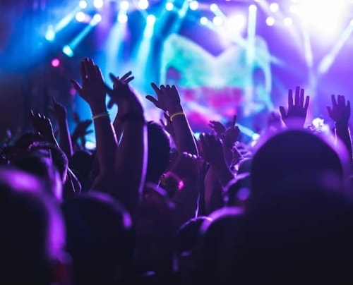 People enjoying a live concert.