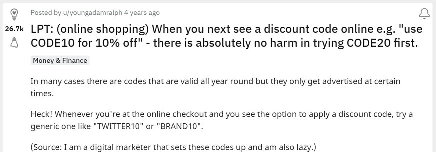  Reddit promo code tips